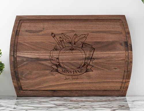 Teacher's Apple Personalized Cutting Board