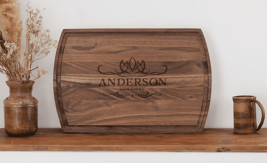 Lotus Personalized Cutting Board