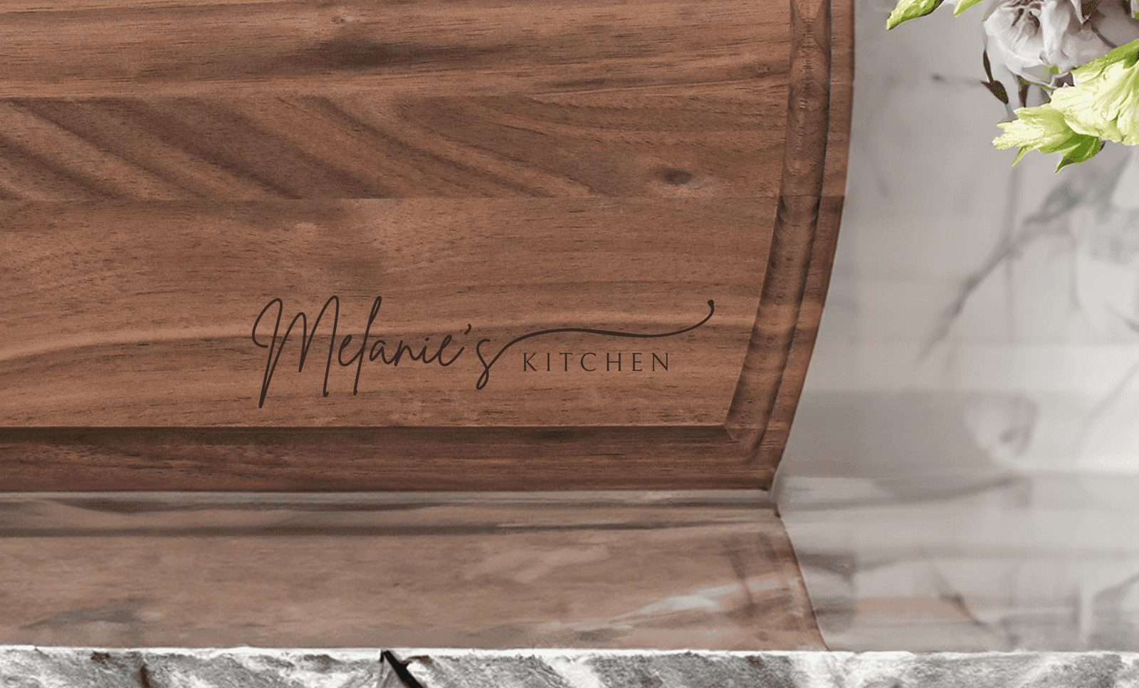 Melanie's Kitchen Personalized Cutting Board