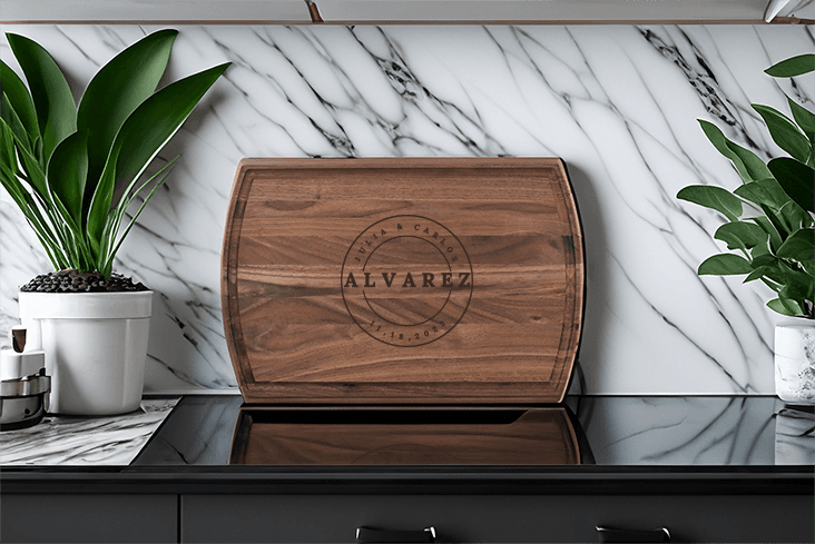 The Classic Large Personalized Cutting Board