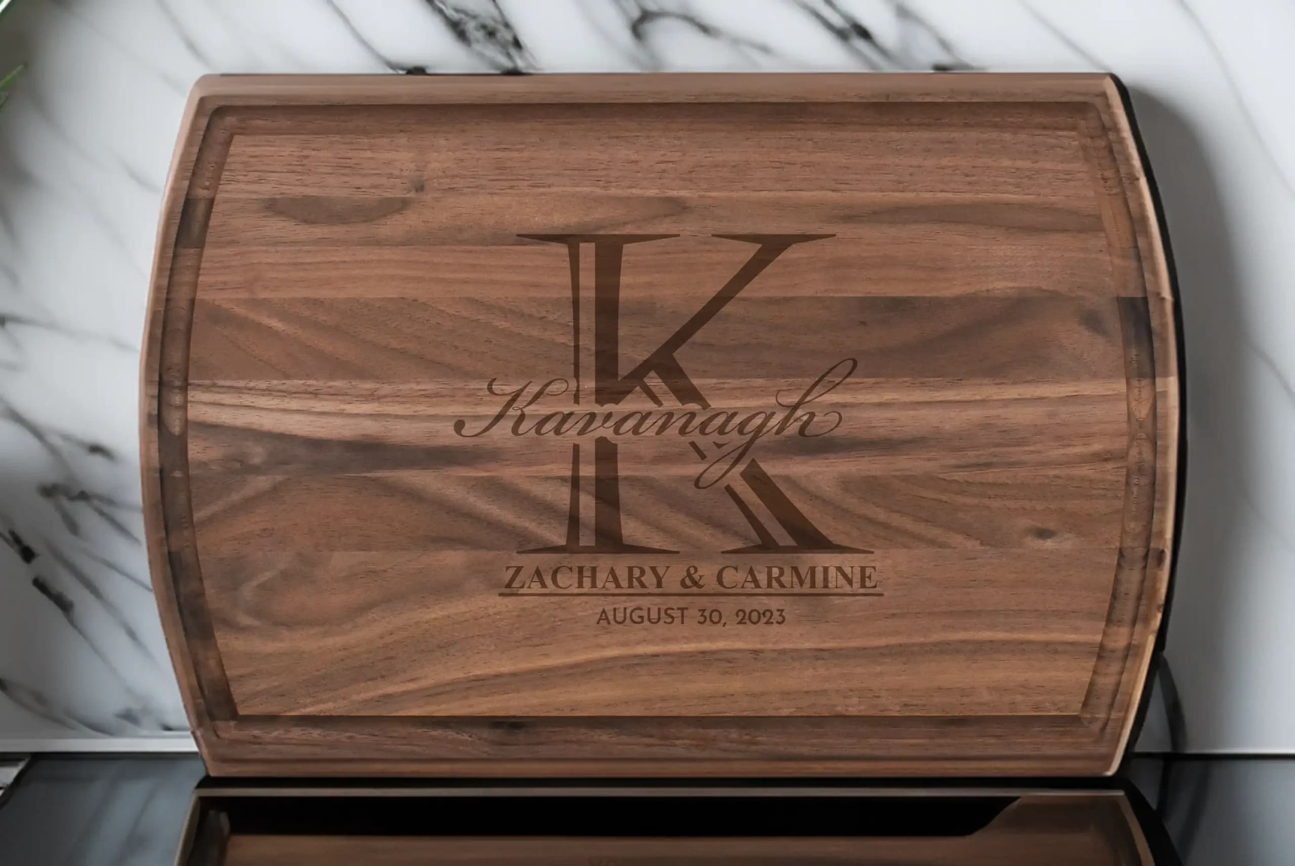 Monogram Engraving Personalized Cutting Board