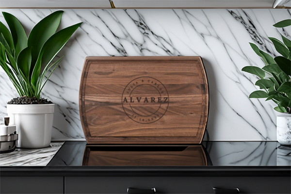 The classic large personalized cutting board