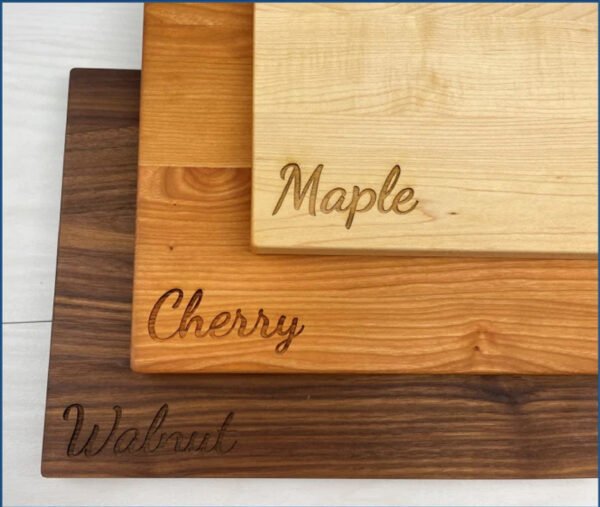 Engraving tones on maple, cherry and walnut
