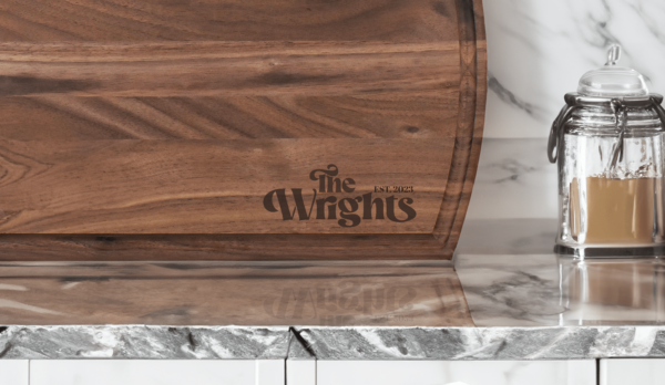Groovy fam personalized cutting board