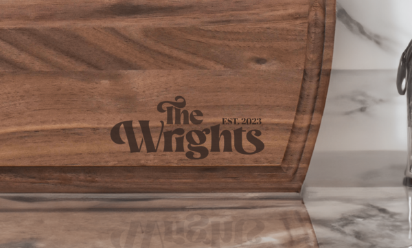 Groovy fam personalized cutting board - image 4