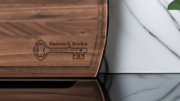 Key design personalized cutting board