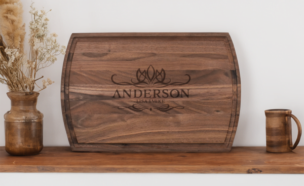 Lotus personalized cutting board
