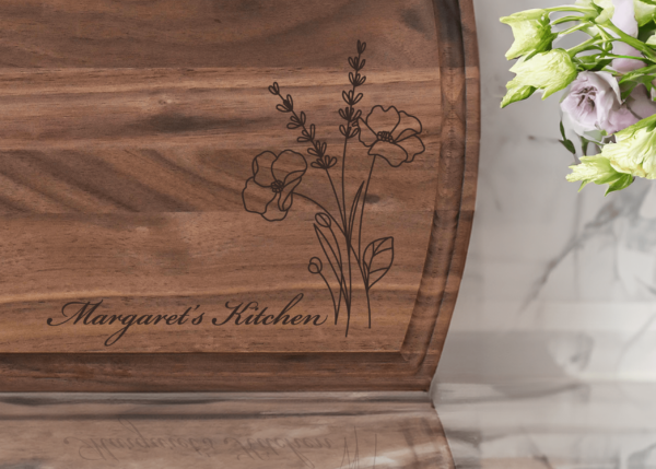 Margaret's kitchen personalized cutting board