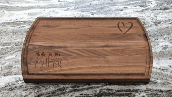You are the chef to my heart - cutting board - image 2