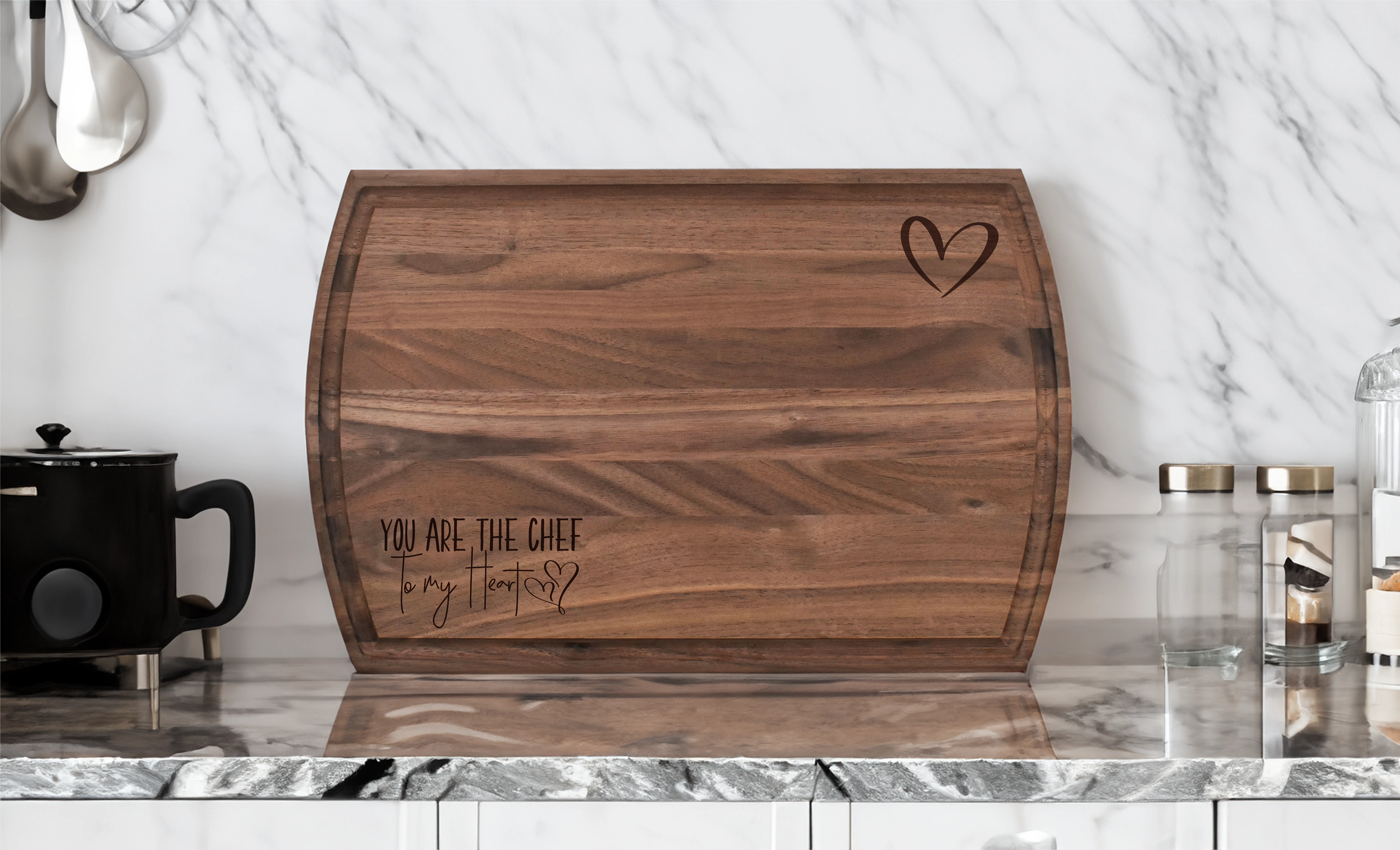 You Are The Chef To My Heart - Cutting Board - Image 3