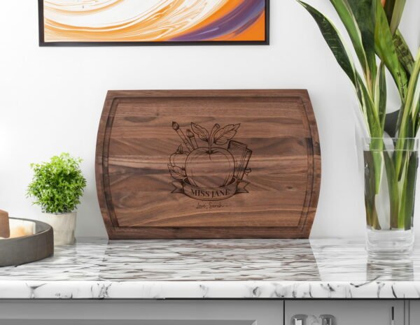 Teacher's apple personalized cutting board - image 2