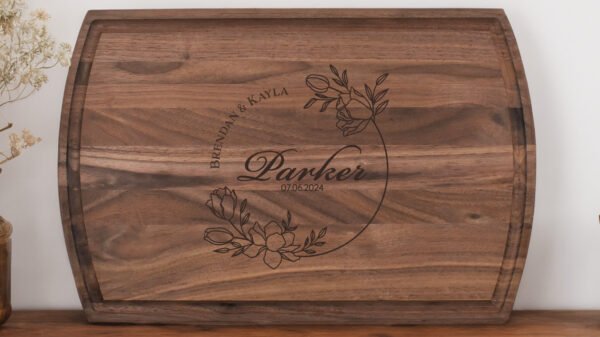 Floral engraved design