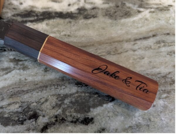 Knife handle engraving